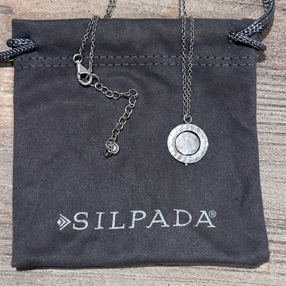 Silpada Silver and Brass Two-Tone Convertible 4-Way Pendant Necklace - Picture 2 of 5
